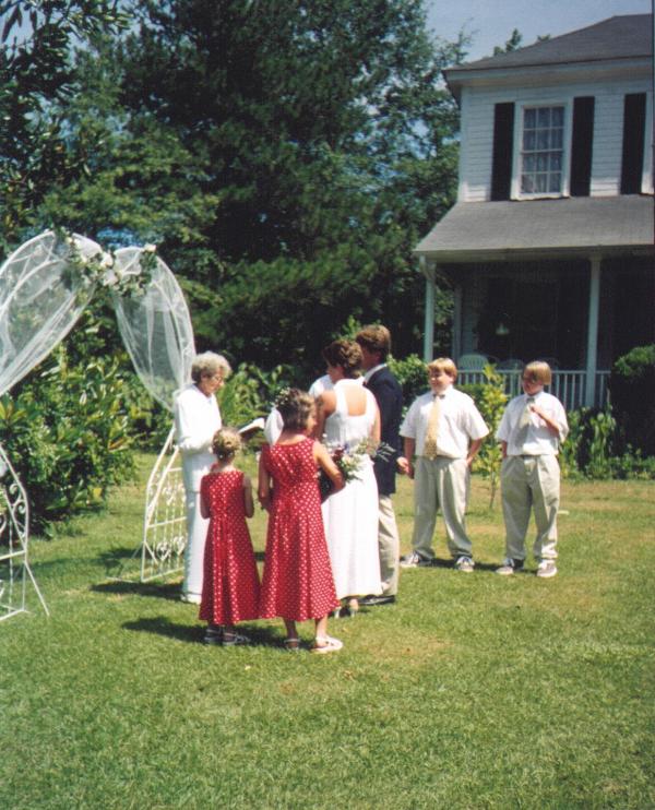 The Bride and Groom at the altar