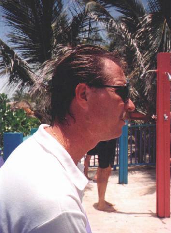Bill after a long hot day in Salt Cay
